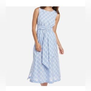 Anne Klein Seersucker Midi Dress - Size US 6